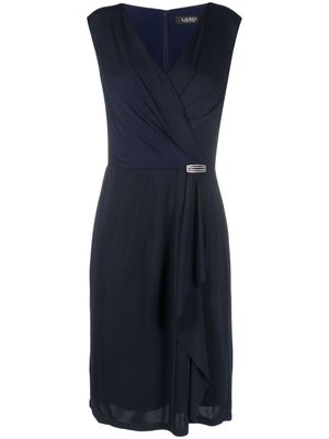 Lauren Ralph Lauren sleeveless V-neck pleated dress - Blue