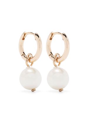 Lauren Ralph Lauren small-hoop pearl drop earrings - White