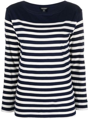 Lauren Ralph Lauren striped long-sleeved pullover - Blue