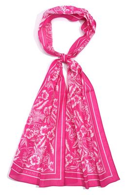 Lauren Ralph Lauren Tropical Floral Scarf in Sport Pink
