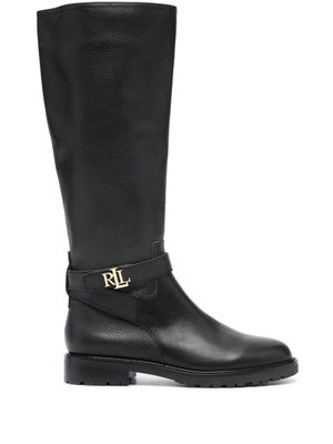 Lauren Ralph Lauren Tumbled leather boots - Black