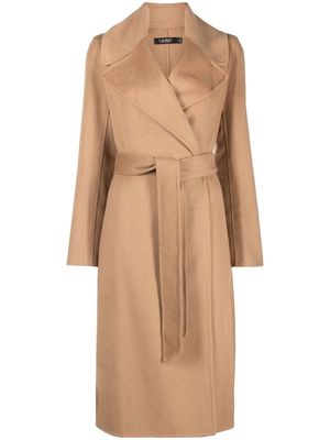 Lauren Ralph Lauren wide-lapels belted-wrap coat - Neutrals