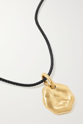 Lauren Rubinski - 14-karat Gold And Leather Necklace - one size