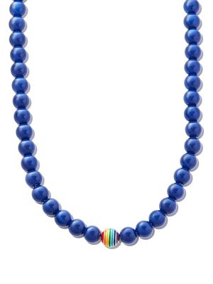 Lauren Rubinski 14kt white gold beaded necklace - Blue