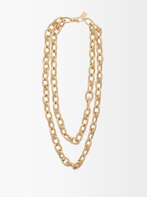 Lauren Rubinski - Double Layer 14kt Gold Chain Necklace - Womens - Yellow Gold