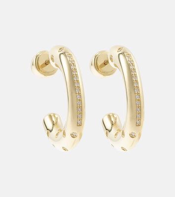 Lauren Rubinski Peggy 14kt gold earrings with diamonds