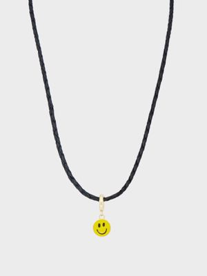 Lauren Rubinski - Smiley Enamel & 14kt Gold Necklace - Womens - Gold Multi