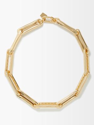 Lauren Rubinski - Xl Diamond & 14kt Gold Chain-link Necklace - Womens - Yellow Gold