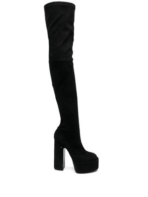 Laurence Dacade Cuissarde suede 160mm boots - Black