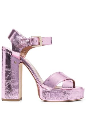 Laurence Dacade Rosange 125mm metallic sandals - Pink