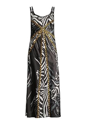 Lavandou Silk Slip Maxi Dress