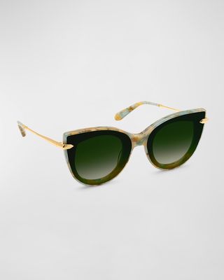 Laveau Nylon Acetate & Metal Cat-Eye Sunglasses