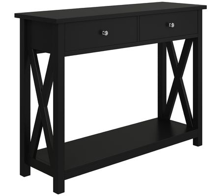 Lavish Home 2-Tier Entryway Table Console Table with Drawers