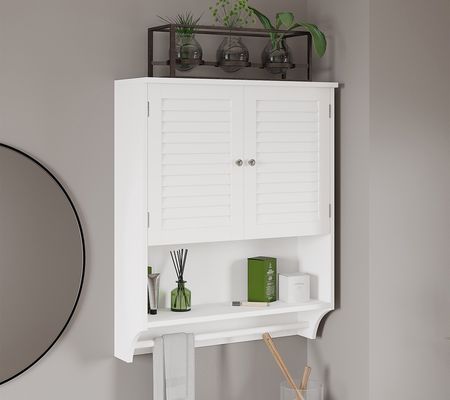 Lavish Home Wall-Mounted Bathroom Organizer Med icine Cabinet