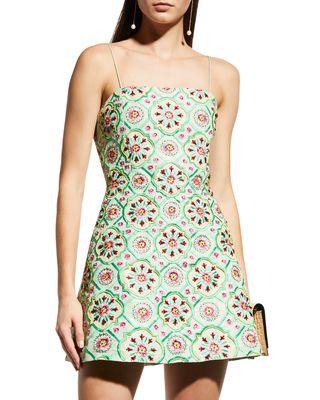 Lawrence Embroidered Mini Party Dress