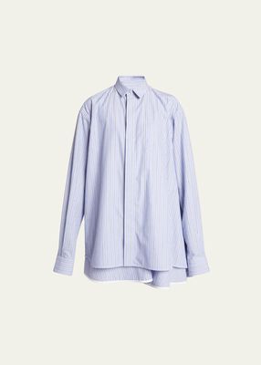 Layered Button-Front Shirtdress