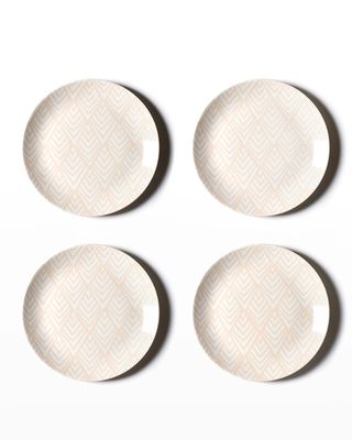 Layered Diamond Dinner Plates, Set of 4