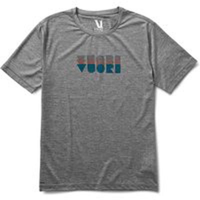 Layered Vuori Tech T-Shirt | Heather Grey