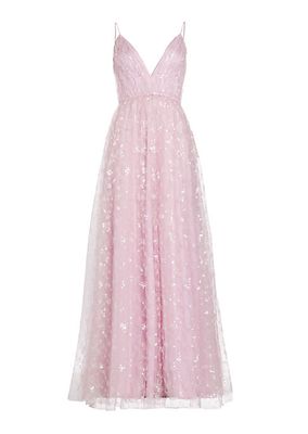 Layla Sequined Lace A-Line Gown