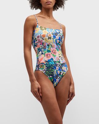 Layla Spaghetti-Strap One-Piece Swimsuit
