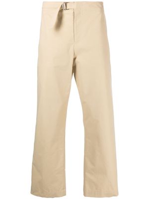 Le 17 Septembre belted-waistband cotton trousers - Neutrals