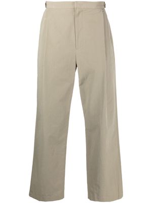 Le 17 Septembre straight-leg cotton trousers - Green