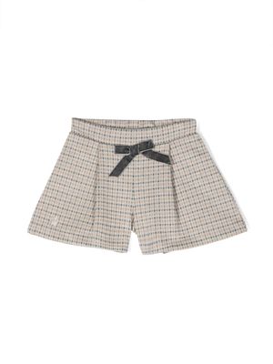 Le Bebé Enfant argyle-pattern lurex shorts - Brown