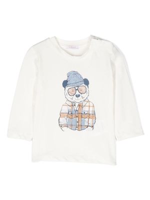 Le Bebé Enfant bear-print long-sleeve T-shirt - White