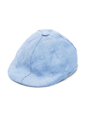 Le Bebé Enfant flat-peak linen blend cap - Blue