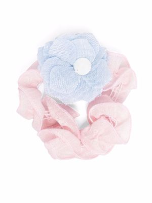 Le Bebé Enfant floral-appliqué elasticated scrunchie - Pink