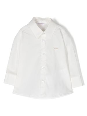 Le Bebé Enfant logo-plaque stretch-cotton shirt - White