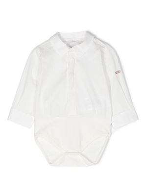 Le Bebé Enfant long-sleeve cotton-blend bodysuit - White