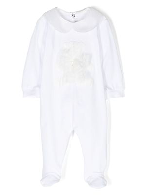 Le Bebé Enfant teddy bear-embroidered pajamas - White