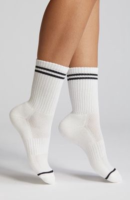 Le Bon Shoppe Boyfriend Crew Socks in Classic White