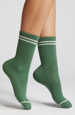 Le Bon Shoppe Boyfriend Crew Socks in Moss