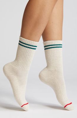 Le Bon Shoppe Boyfriend Crew Socks in Oatmeal