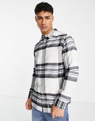 Le Breve check shirt in white