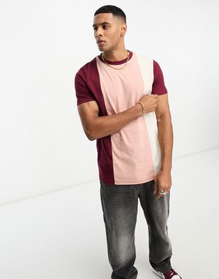 Le Breve chunky stripe T-shirt in pink multi