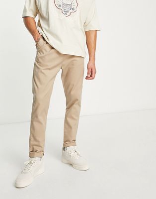 Le Breve elasticized waist chino pants in stone-Neutral
