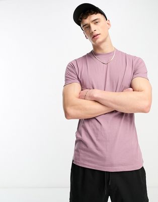 Le Breve high neck t-shirt in light purple