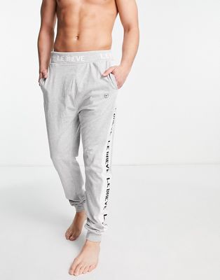 Le Breve lounge felix sweatpants in gray - part of a set-Black