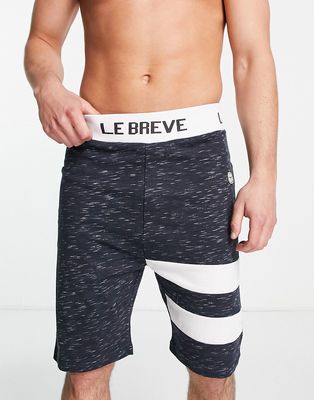 Le Breve lounge stripe shorts in navy and white - part of a set
