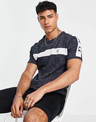 Le Breve lounge stripe t-shirt in navy and white - part of a set