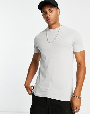 Le Breve muscle fit t-shirt in light gray