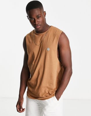 Le Breve sleeveless tank in pale brown