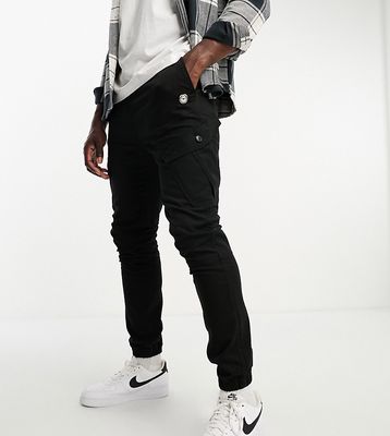 Le Breve Tall cuffed cargo pants in black