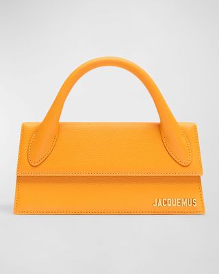 Le Chiquito Long Leather Top-Handle Bag