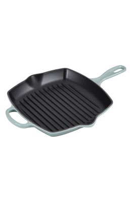 Le Creuset 10 Inch Square Enamel Cast Iron Grill Pan in Oyster
