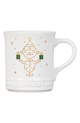 Le Creuset 14-Ounce Noël Stoneware Mug in White