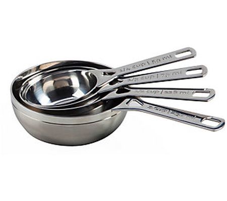 Le Creuset 4-Piece Stainless Steel Measuring Cu ps